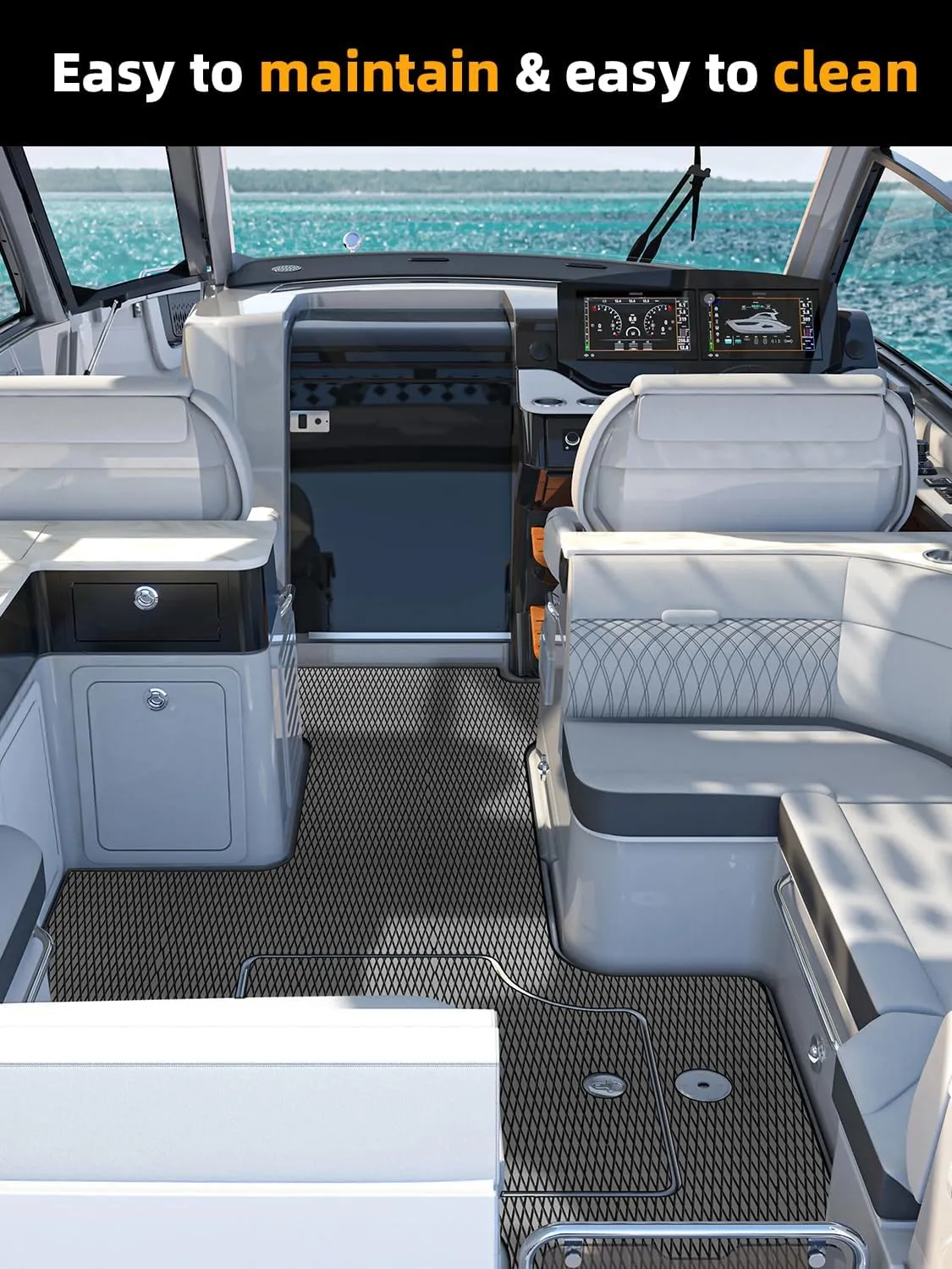 FOCEAN Boat Flooring - EVA Foam Boat Decking - Marine Flooring Marine Mats for Boats RV Yacht Kayak 94.5"x 47.2"/23.6"/15.7"