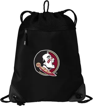 FSU Drawstring Bag Florida State University Cinch Pack Backpack UNIQUE MESH & MICROFIBER