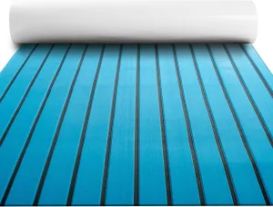 Fullfire Boat Flooring - EVA Foam Boat Decking - Faux Teak Marine Mat Self-Adhesive Marine Carpet for Motorboat RV Yacht Kayak 94" x 47"/35"/16"