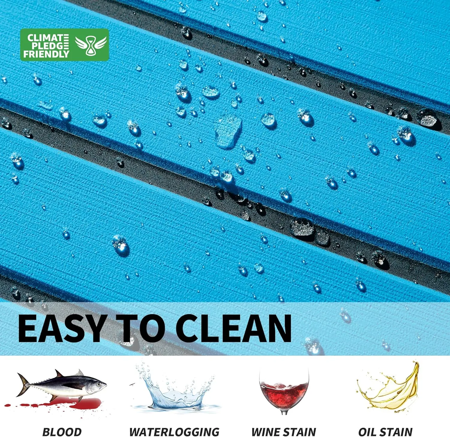 Fullfire Boat Flooring - EVA Foam Boat Decking - Faux Teak Marine Mat Self-Adhesive Marine Carpet for Motorboat RV Yacht Kayak 94" x 47"/35"/16"