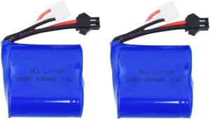 Fytoo 2PCS 7.4V 600mah Lithium Battery for Syma Q2 Q3 Skytech H100 H102 H106 H120 Remote Control Boat Accessories Ship Lithium Battery