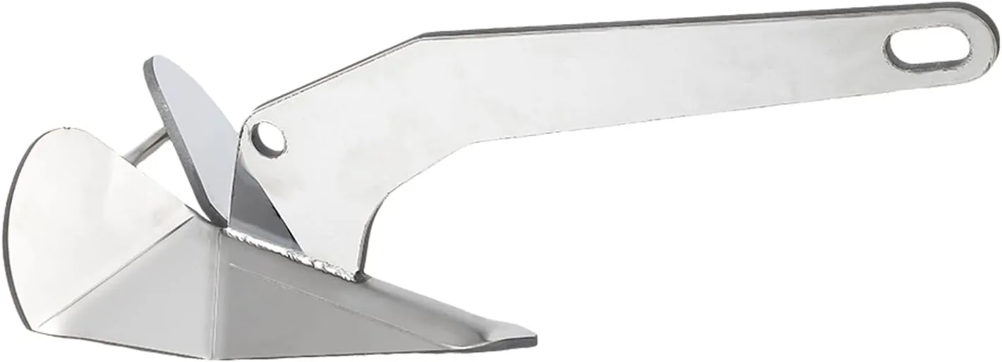 Garvee Upgraded Boat Anchor, 316 Stainless Steel Delta-Style Anchor, Heavy Duty Triangular Anchor 11lbs / 17lbs / 22lbs Wing Style Triangle Anchor