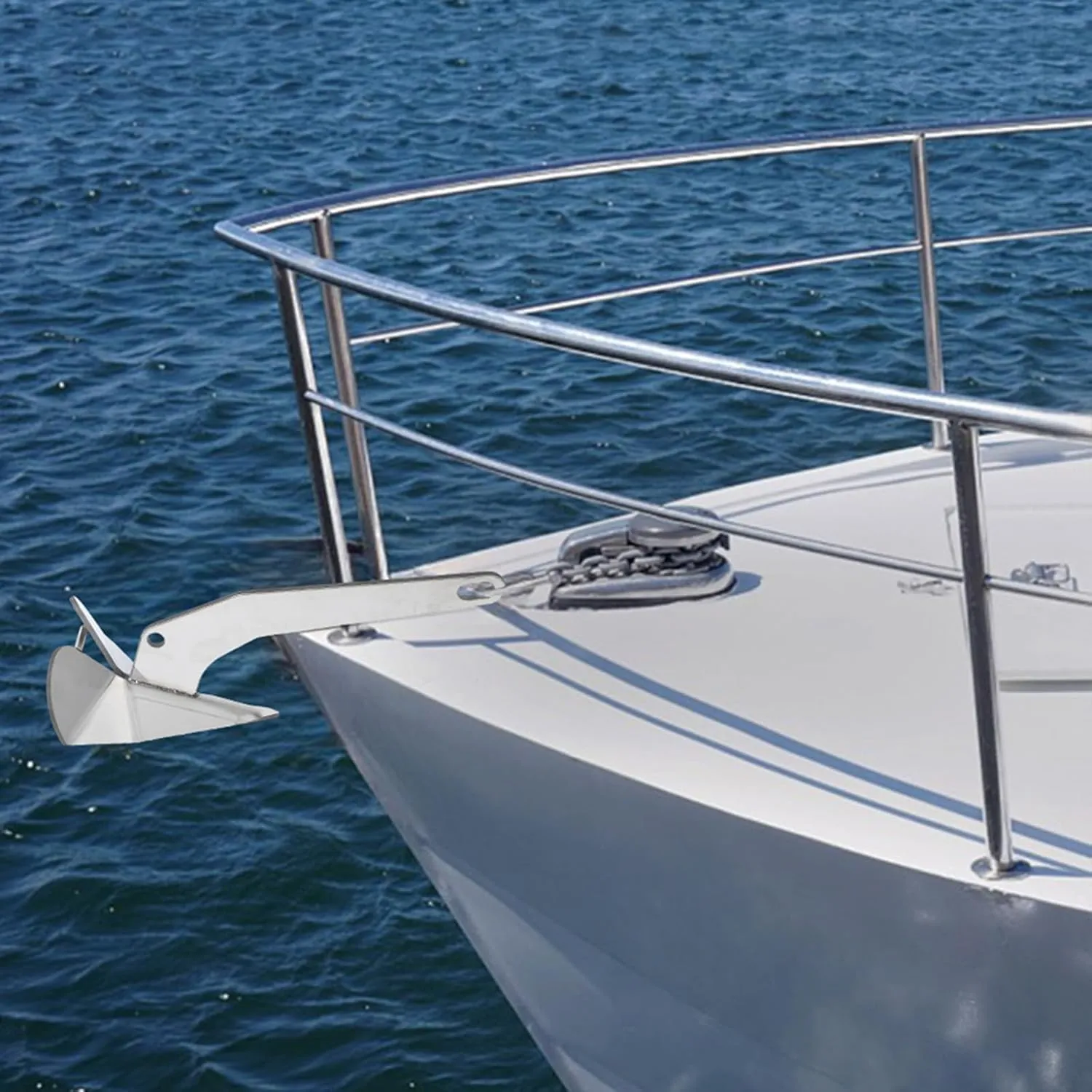 Garvee Upgraded Boat Anchor, 316 Stainless Steel Delta-Style Anchor, Heavy Duty Triangular Anchor 11lbs / 17lbs / 22lbs Wing Style Triangle Anchor