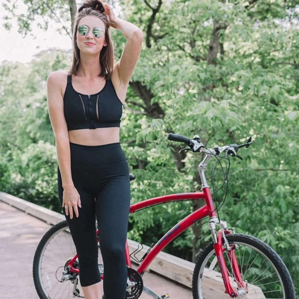 GAYHAY 3 Pack Capri Leggings for Women - Stretch Tummy Control Yoga Pants for Cycling Workout