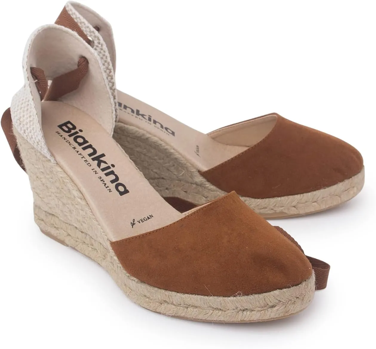 Genoa Espadrille Wedges: Sustainable, Vegan, Cross Strap. Made in Spain