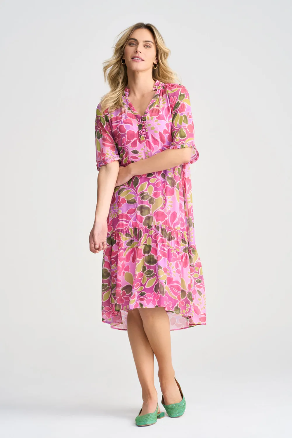 Georgette Ruffle Dress - Joie Du Printemps