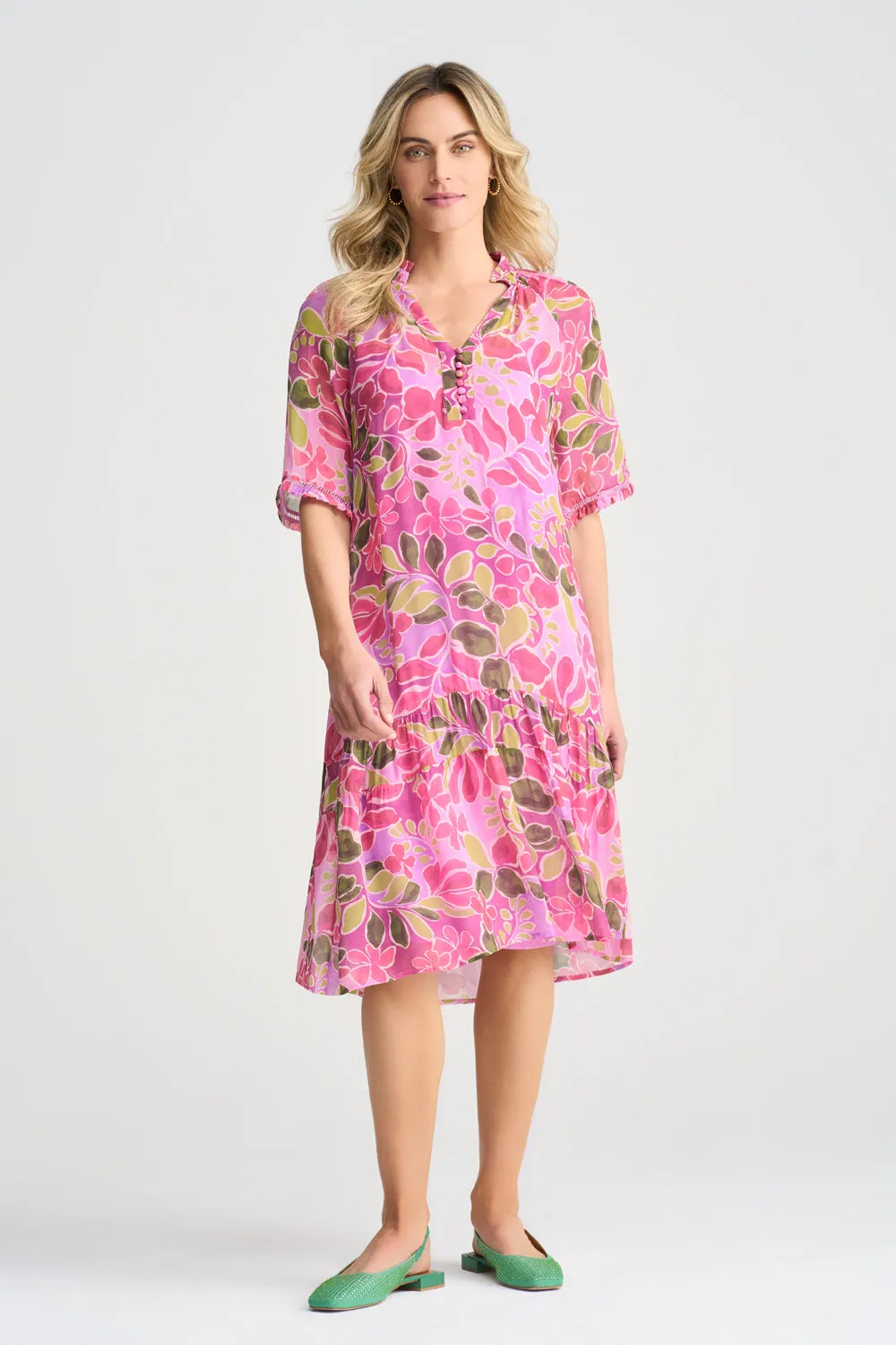 Georgette Ruffle Dress - Joie Du Printemps
