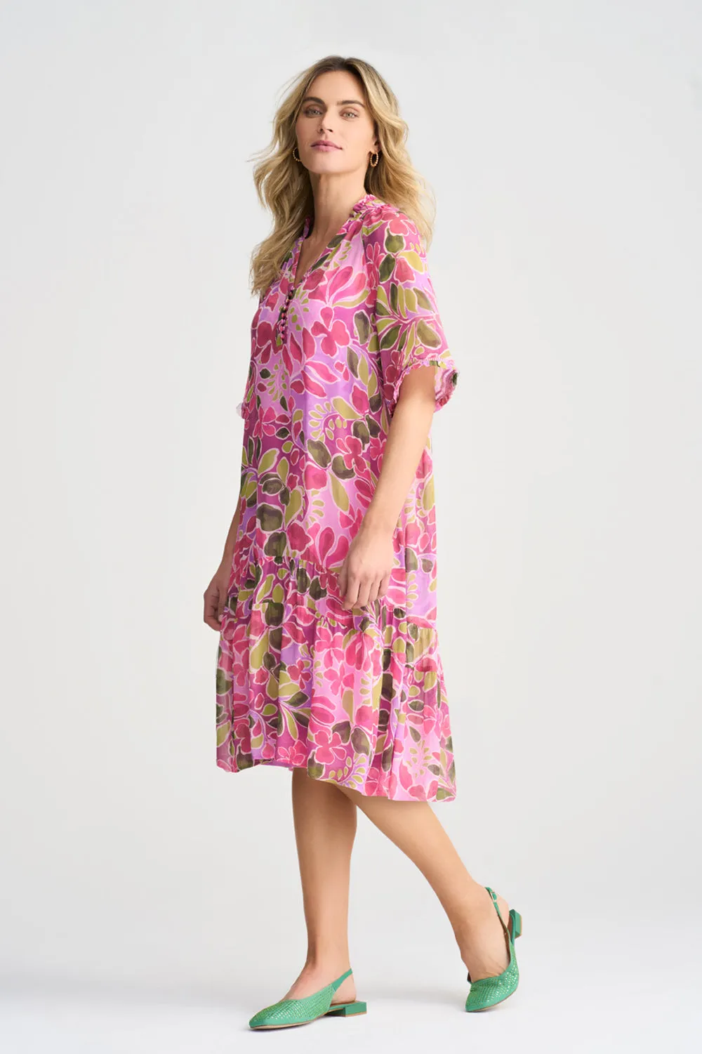 Georgette Ruffle Dress - Joie Du Printemps