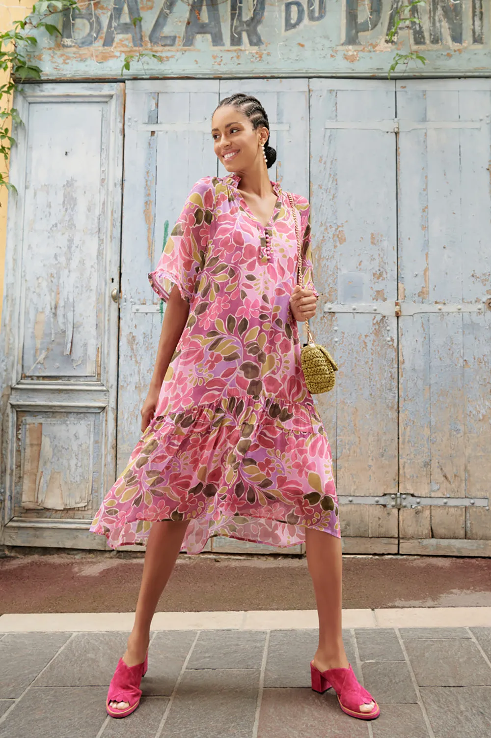 Georgette Ruffle Dress - Joie Du Printemps