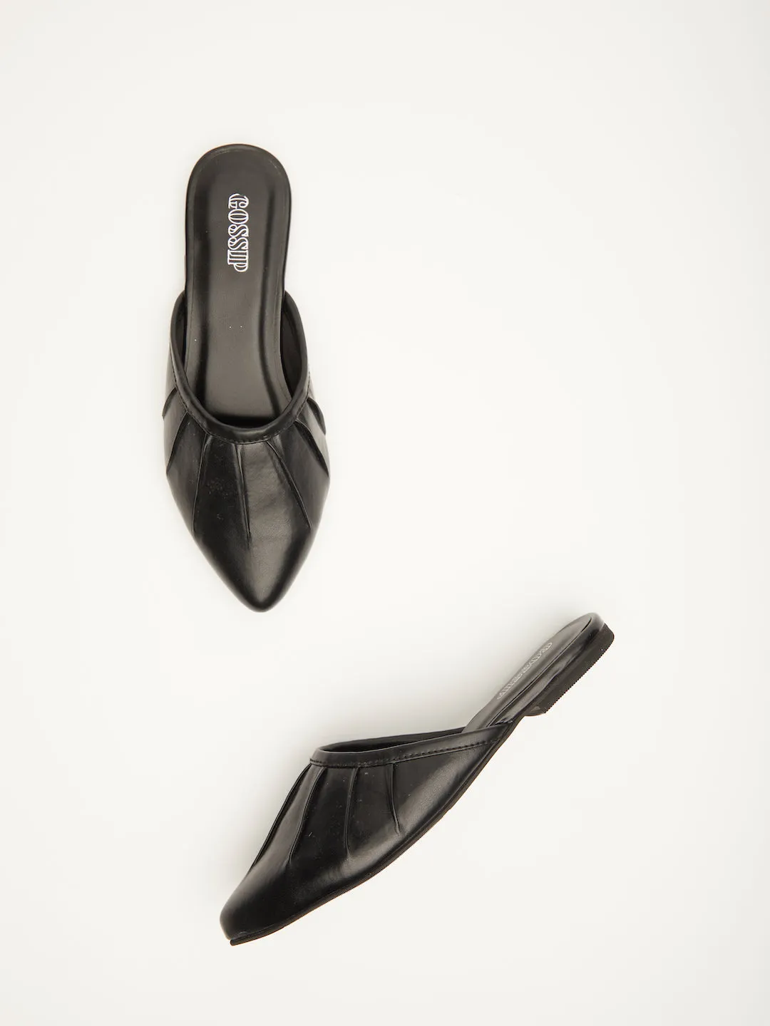 GOSSIP WOMENS BLACK MULES