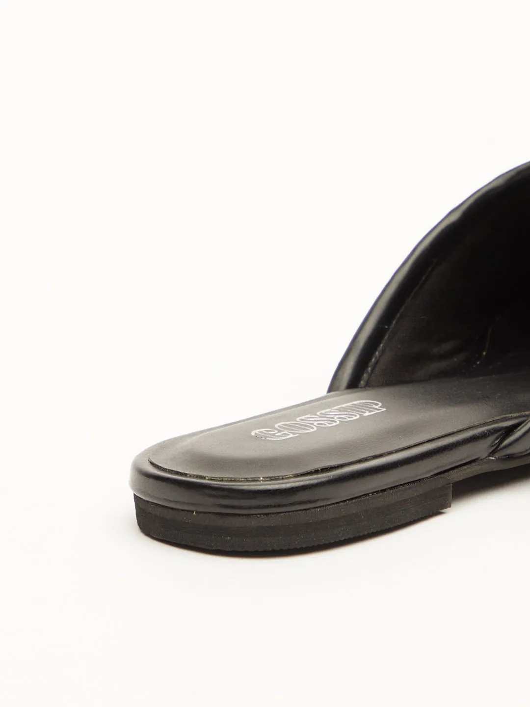 GOSSIP WOMENS BLACK MULES