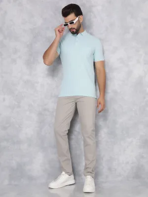 Grey Stretchable Cotton Trousers