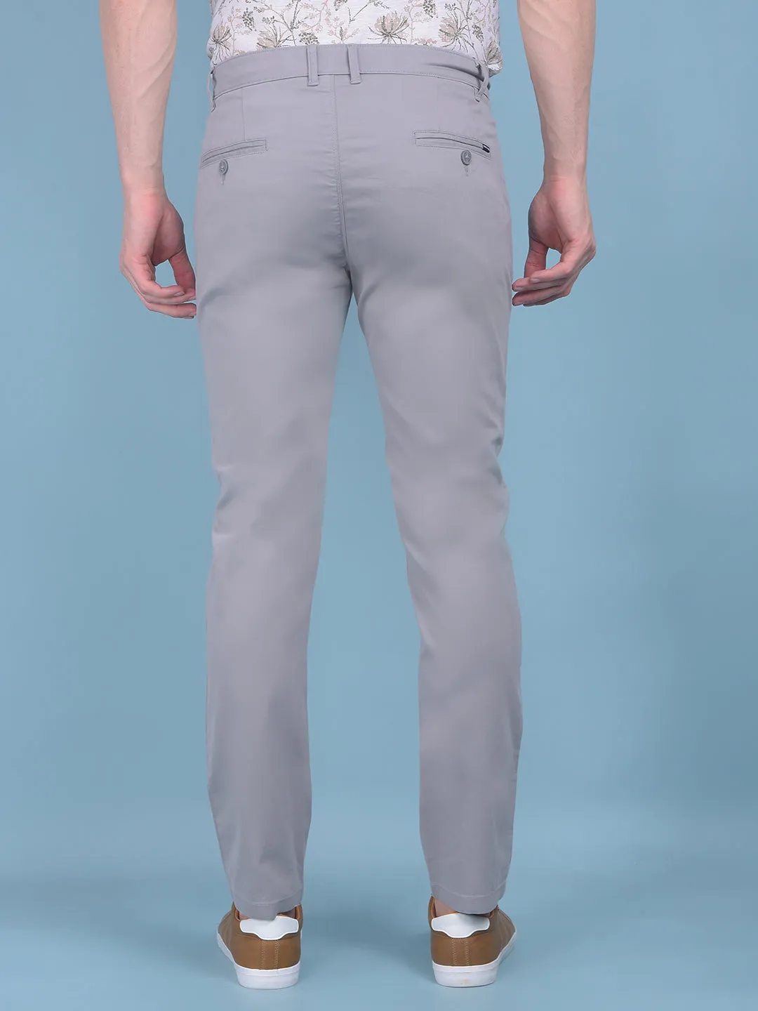 Grey Stretchable Trousers