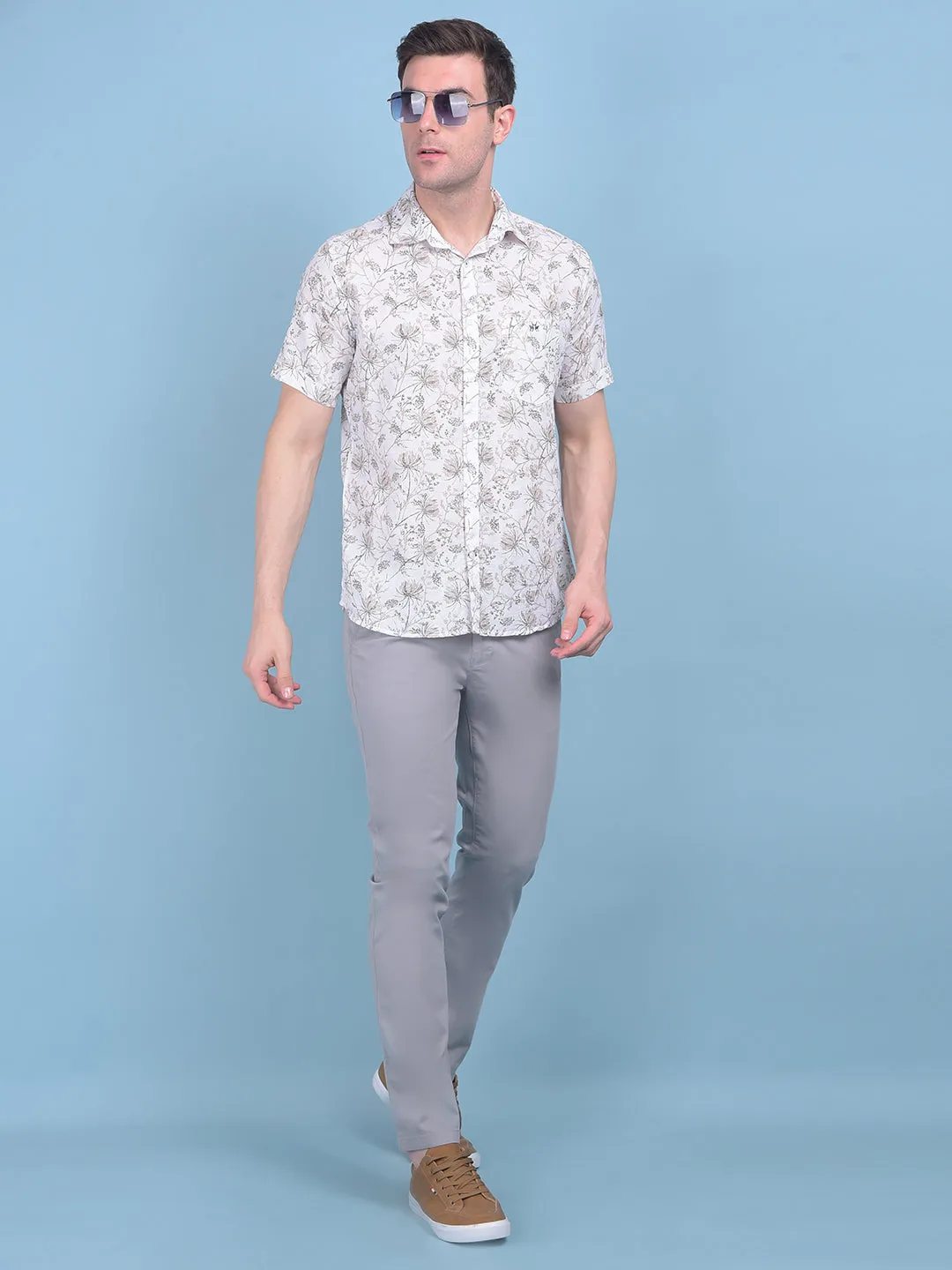 Grey Stretchable Trousers