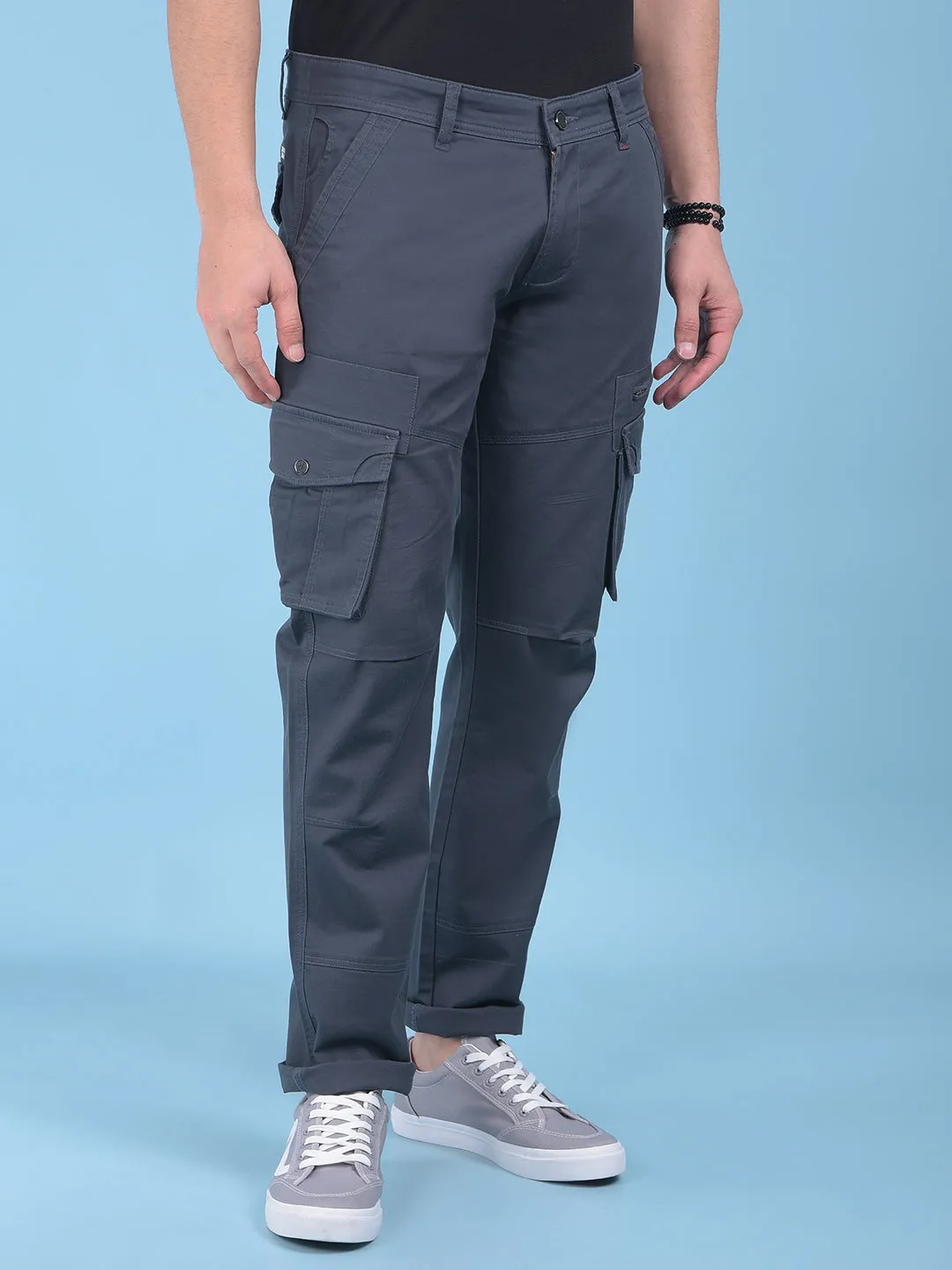 Grey Stretchable Trousers