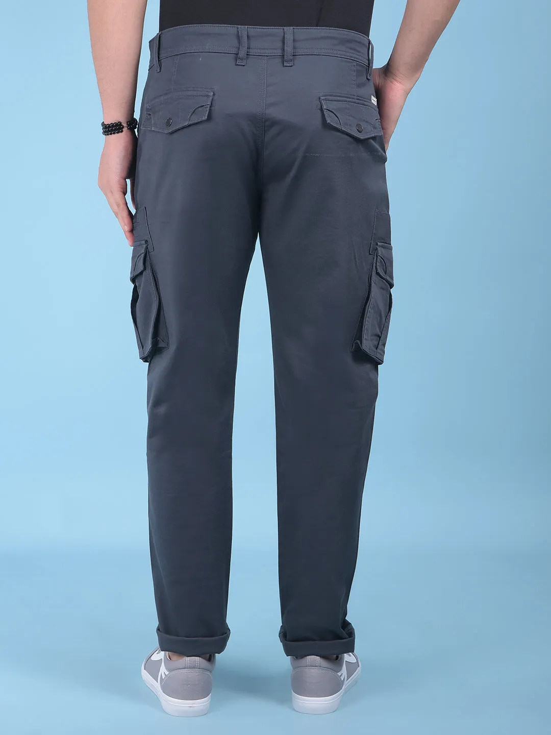 Grey Stretchable Trousers