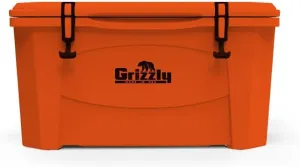 Grizzly 60 Cooler | 60 qt Ice Chest Durable Rotomolded Insulated | Made in USA | Warranty for Life | For Beach Boat Camping Fishing Hunting | G60