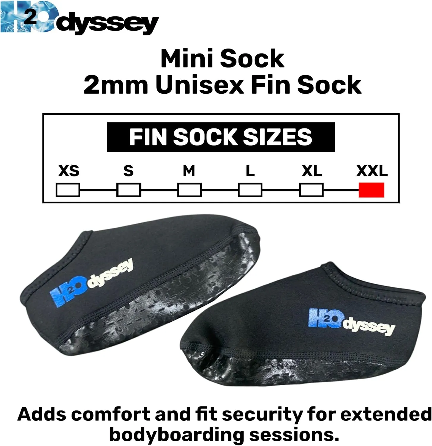 H2ODYSSEY 2mm Neoprene Snorkeling Fin Sock