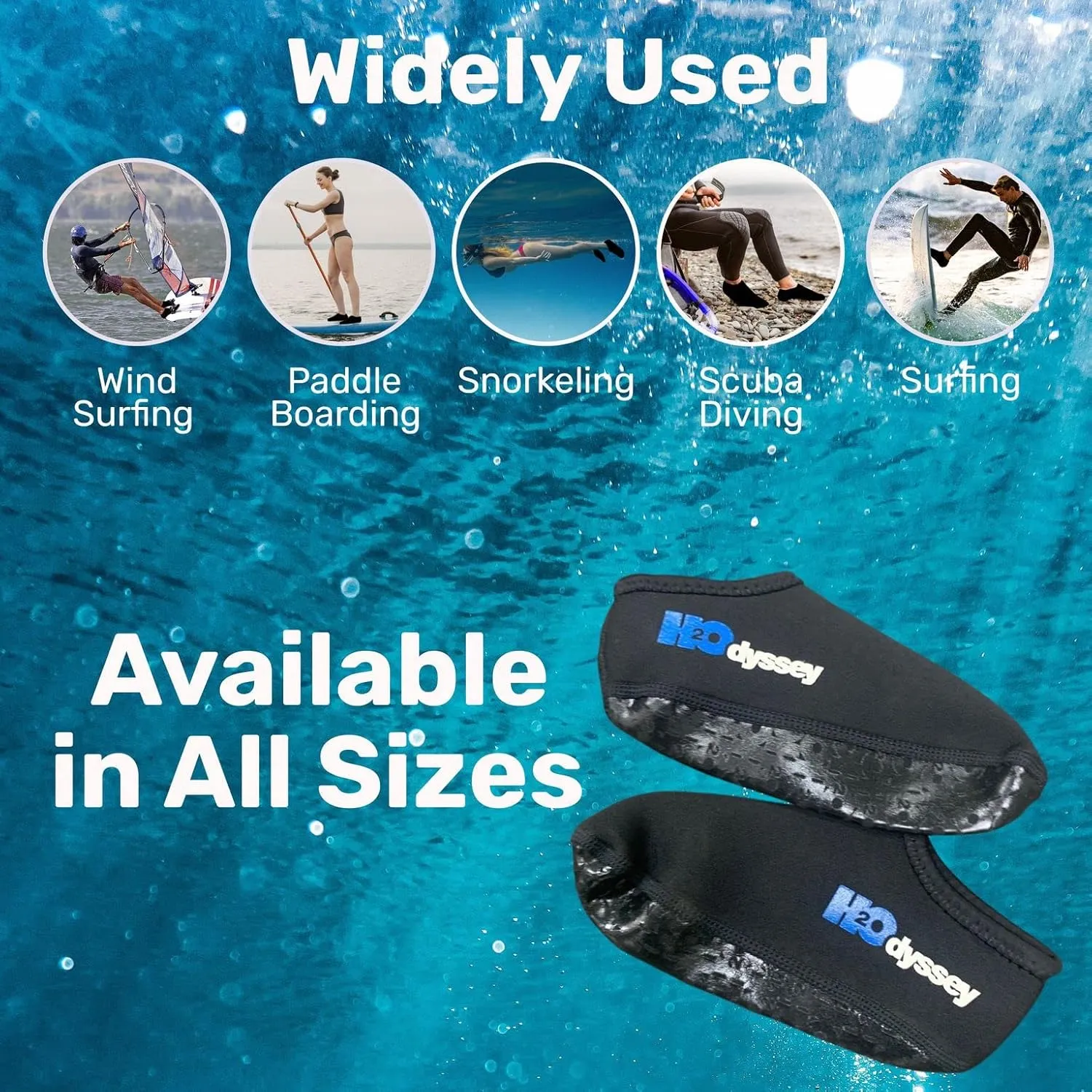 H2ODYSSEY 2mm Neoprene Snorkeling Fin Sock