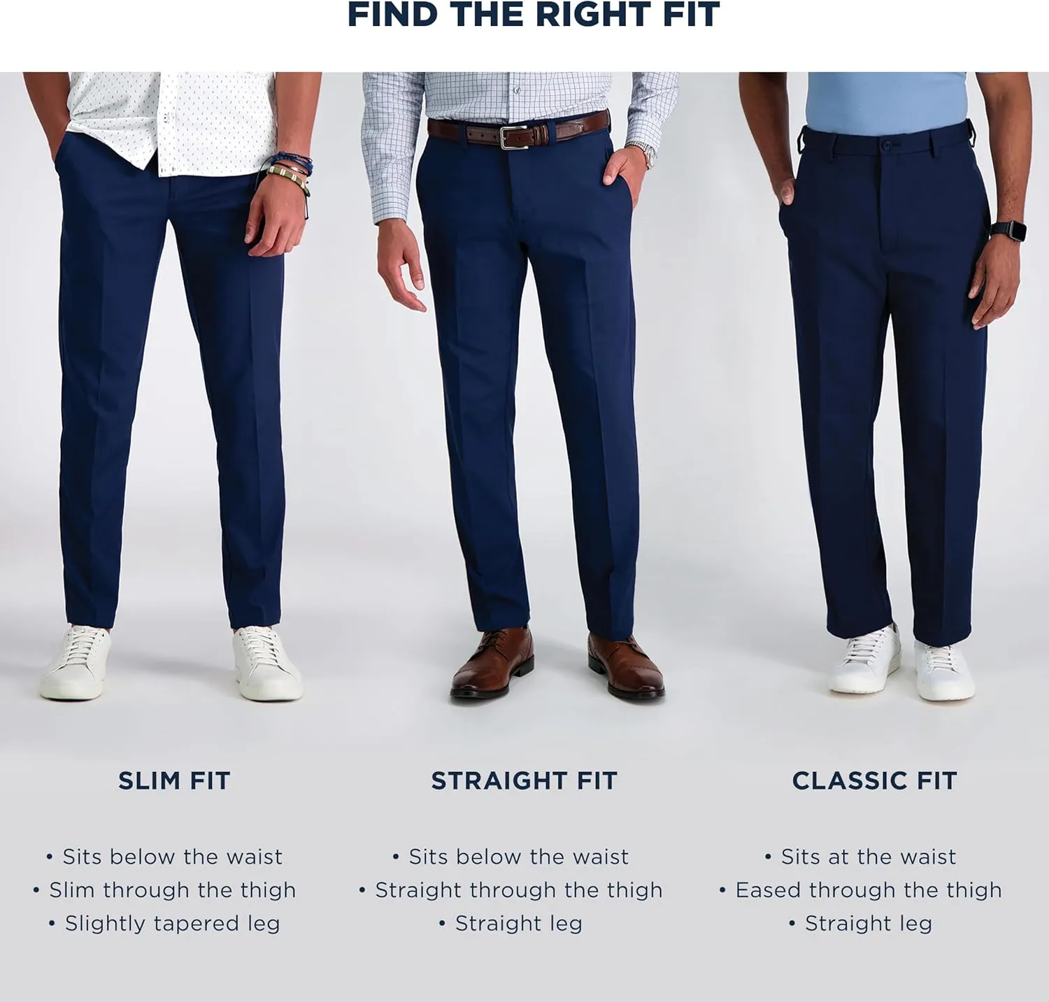 Haggar Men's Iron Free Premium Khaki Straight Fit Flat Front Flex Waistband Casual Pant