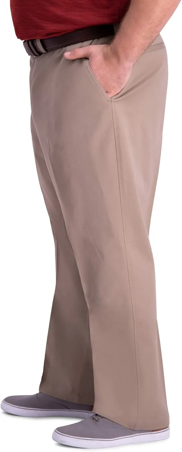 Haggar Men's Premium Comfort Khaki Pant - Multi-Fits Regular and Big & Tall Sizes