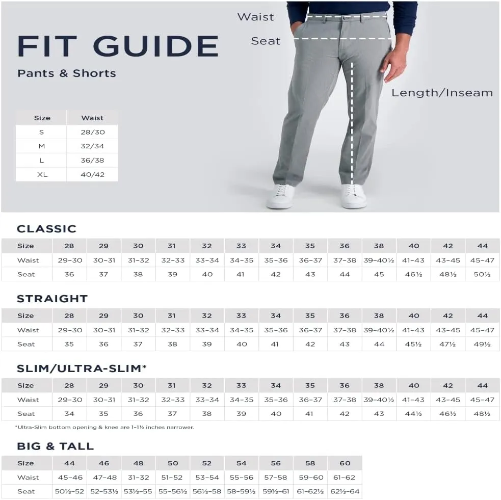 Haggar Men's Premium Comfort Khaki Pant - Multi-Fits Regular and Big & Tall Sizes