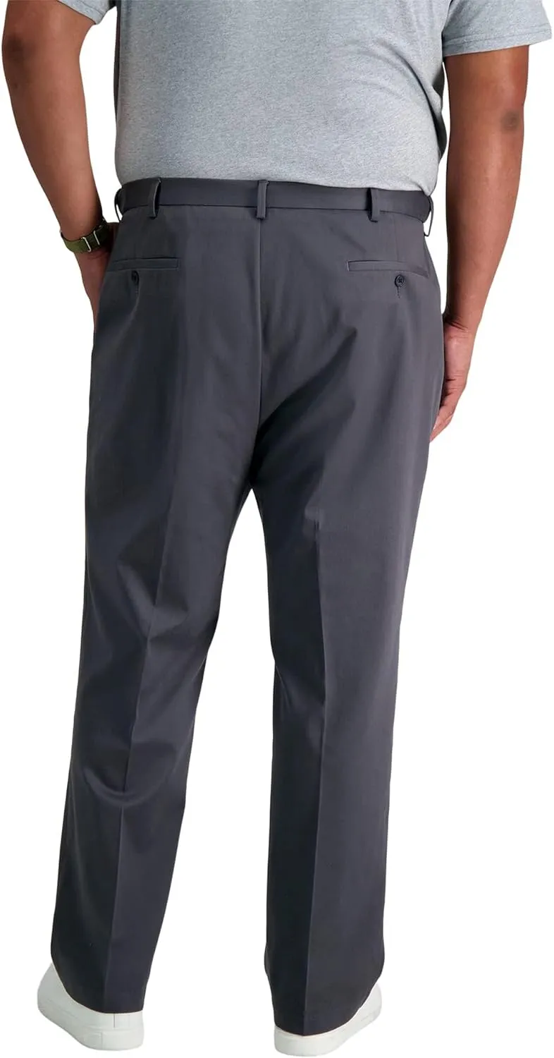 Haggar Men's Premium No Iron Khaki Classic Fit Flat Front Casual Pant (Regular and Big & Tall Sizes)