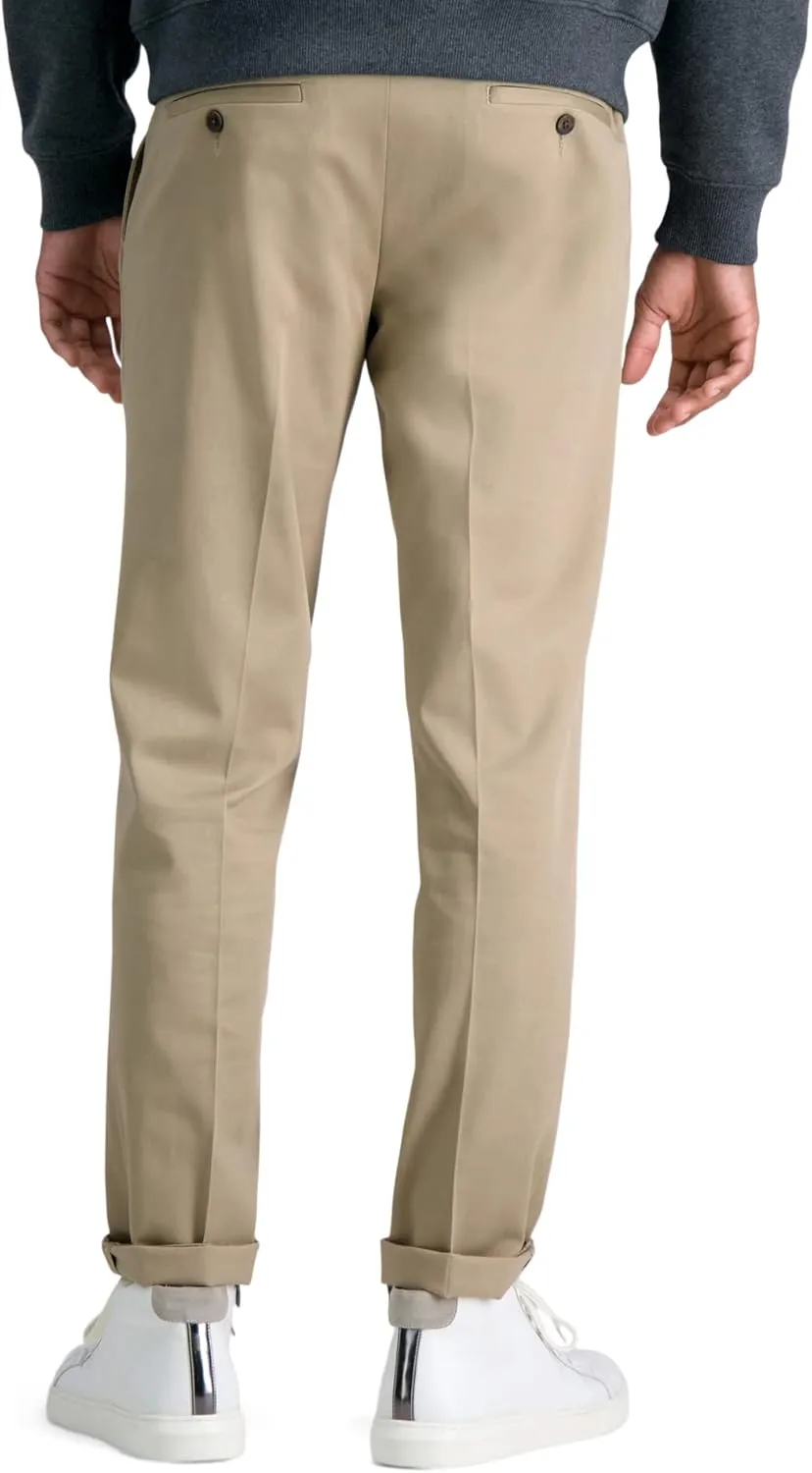 Haggar Men's Premium No Iron Khaki Slim Fit Flat Front Casual Pant