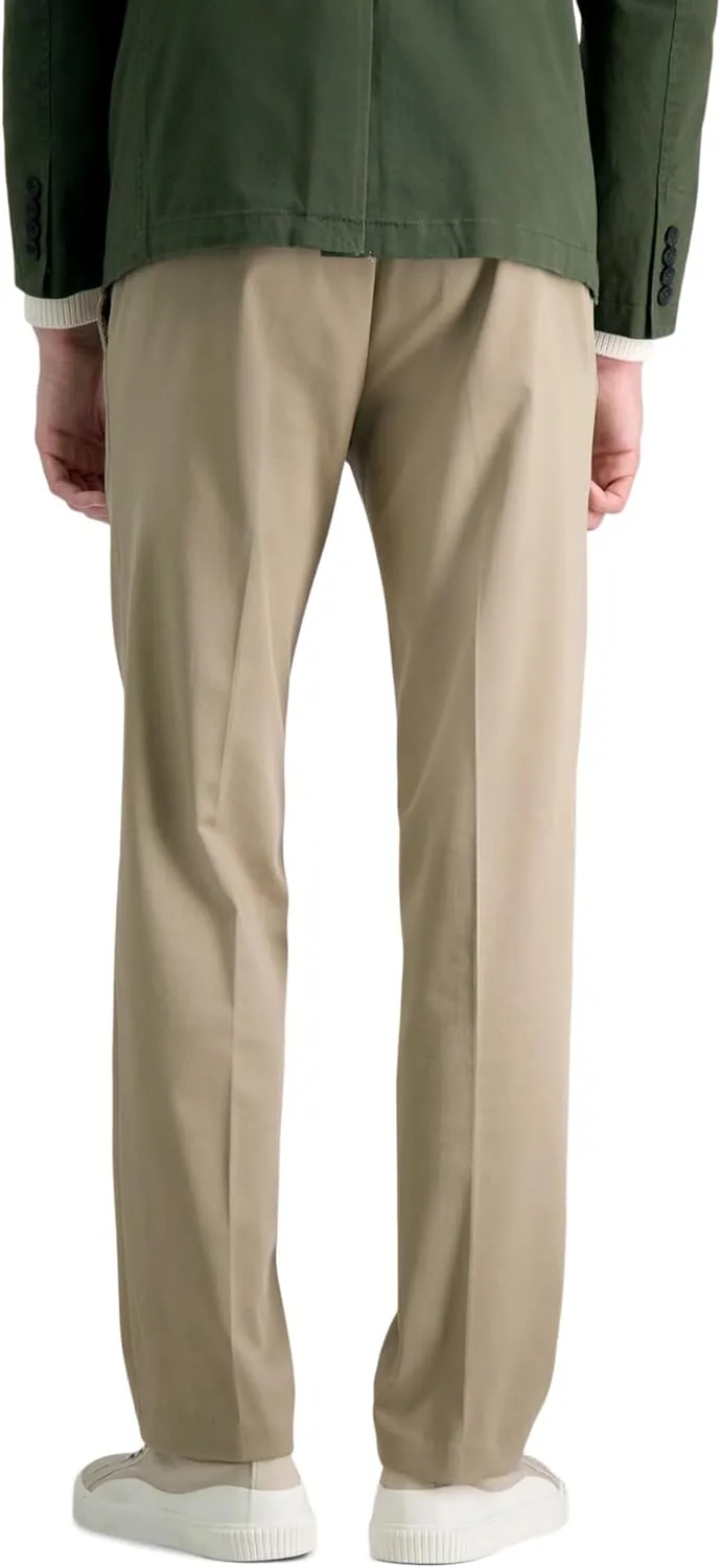 Haggar Men's Premium No Iron Khaki Straight Fit Flat Front Casual Pant