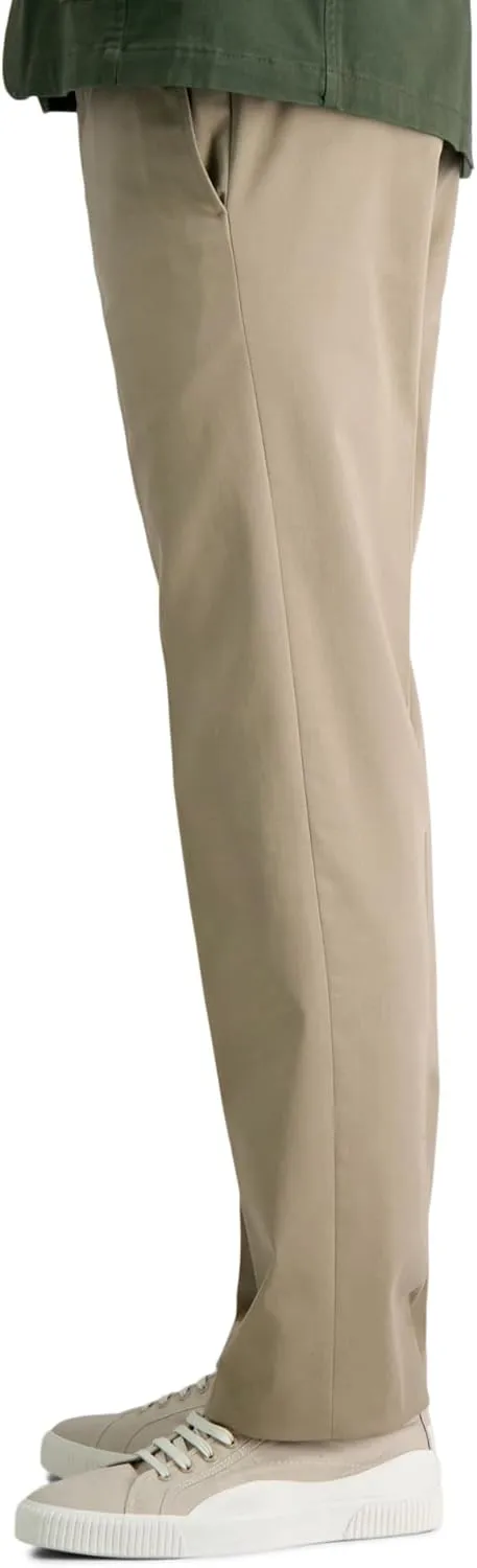 Haggar Men's Premium No Iron Khaki Straight Fit Flat Front Casual Pant