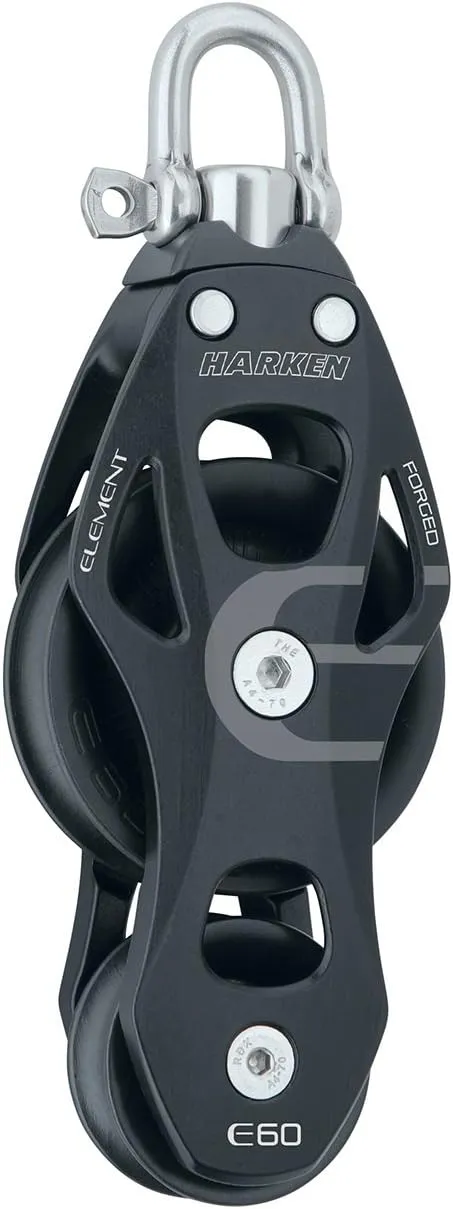 HARKEN Premium Sailing 60mm Element Fiddle Swivel Boat Block, Part 6262