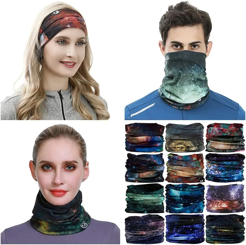 Headband Neck Gaiter Head Wrap Headwear Face Mask Magic Scarf Bandana for Men and Women