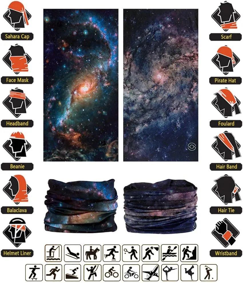 Headband Neck Gaiter Head Wrap Headwear Face Mask Magic Scarf Bandana for Men and Women