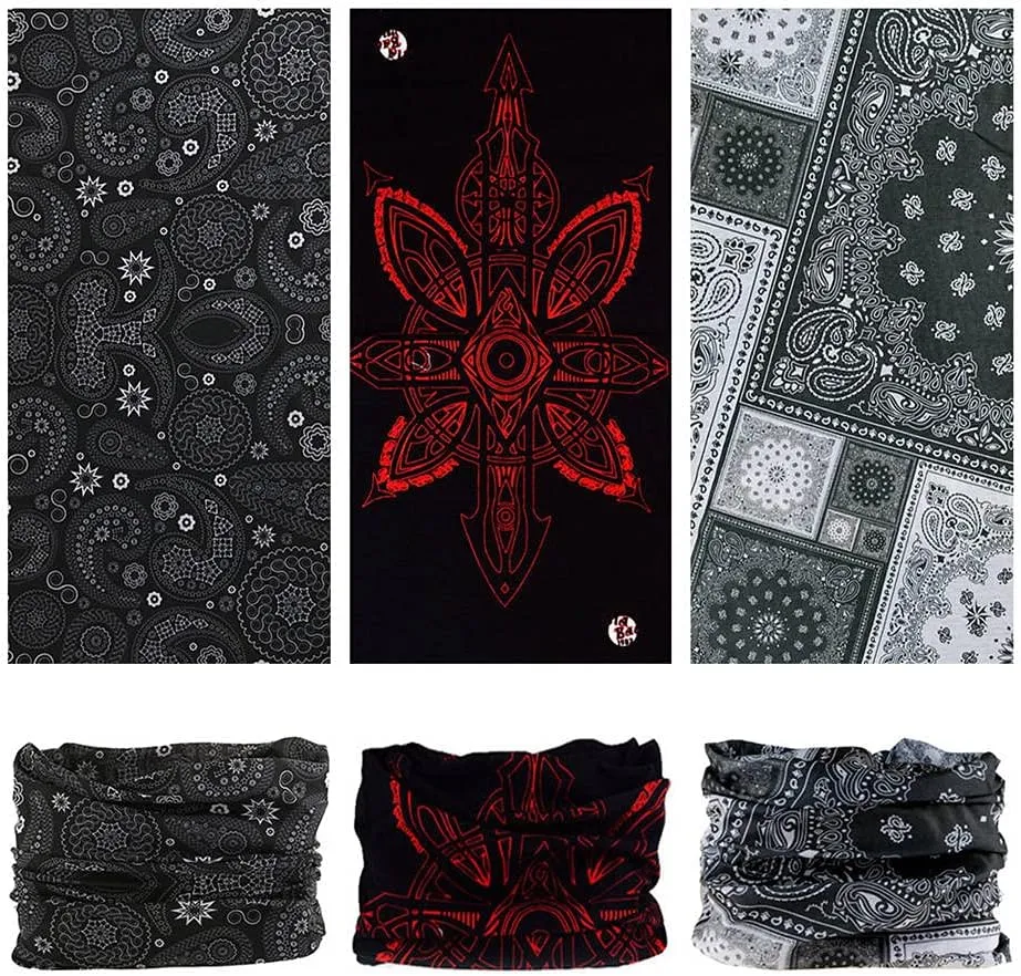 Headband Neck Gaiter Head Wrap Headwear Face Mask Magic Scarf Bandana for Men and Women