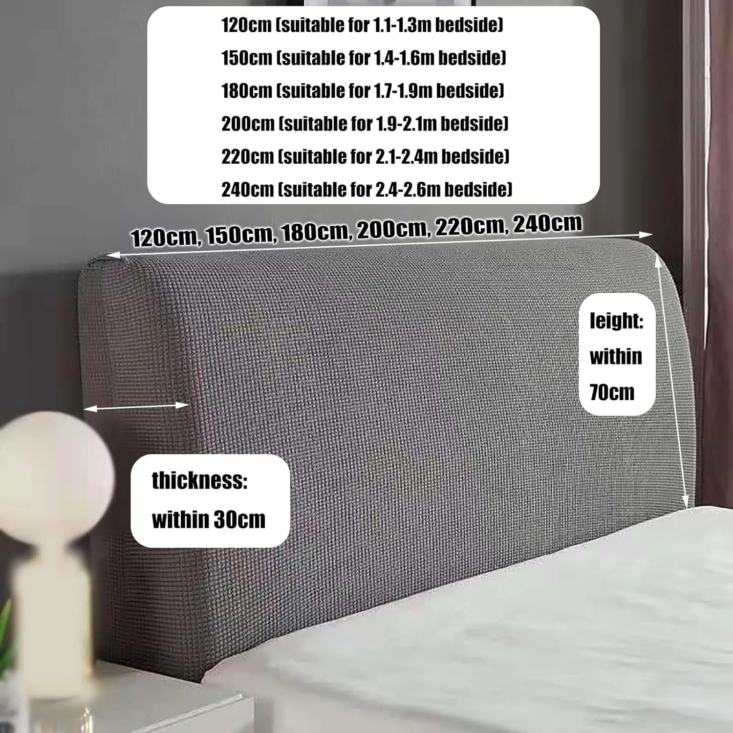 Headboard Cover Dustproof and All-Inclusive Protection, Full, Queen, King, Twin Size Stretch Bed Headboard Slipcover, Machine Washable, Bedroom Decor(Red,78.7in)