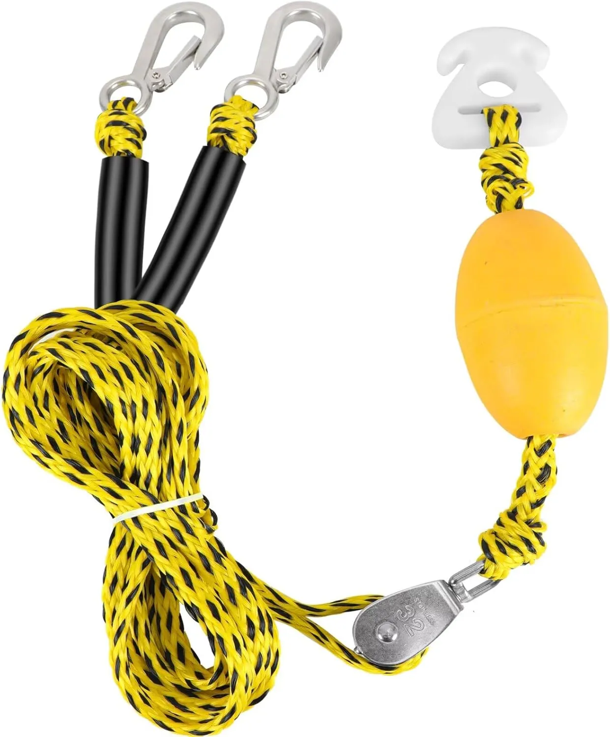 Heavy Duty Boat Tow Harness for Tubing, Water Sports Tow Rope for Boat Towables & Tubes, Self Centering Tow Harness Line for Boat, Jet Ski, Pontoon,Wakeboarding