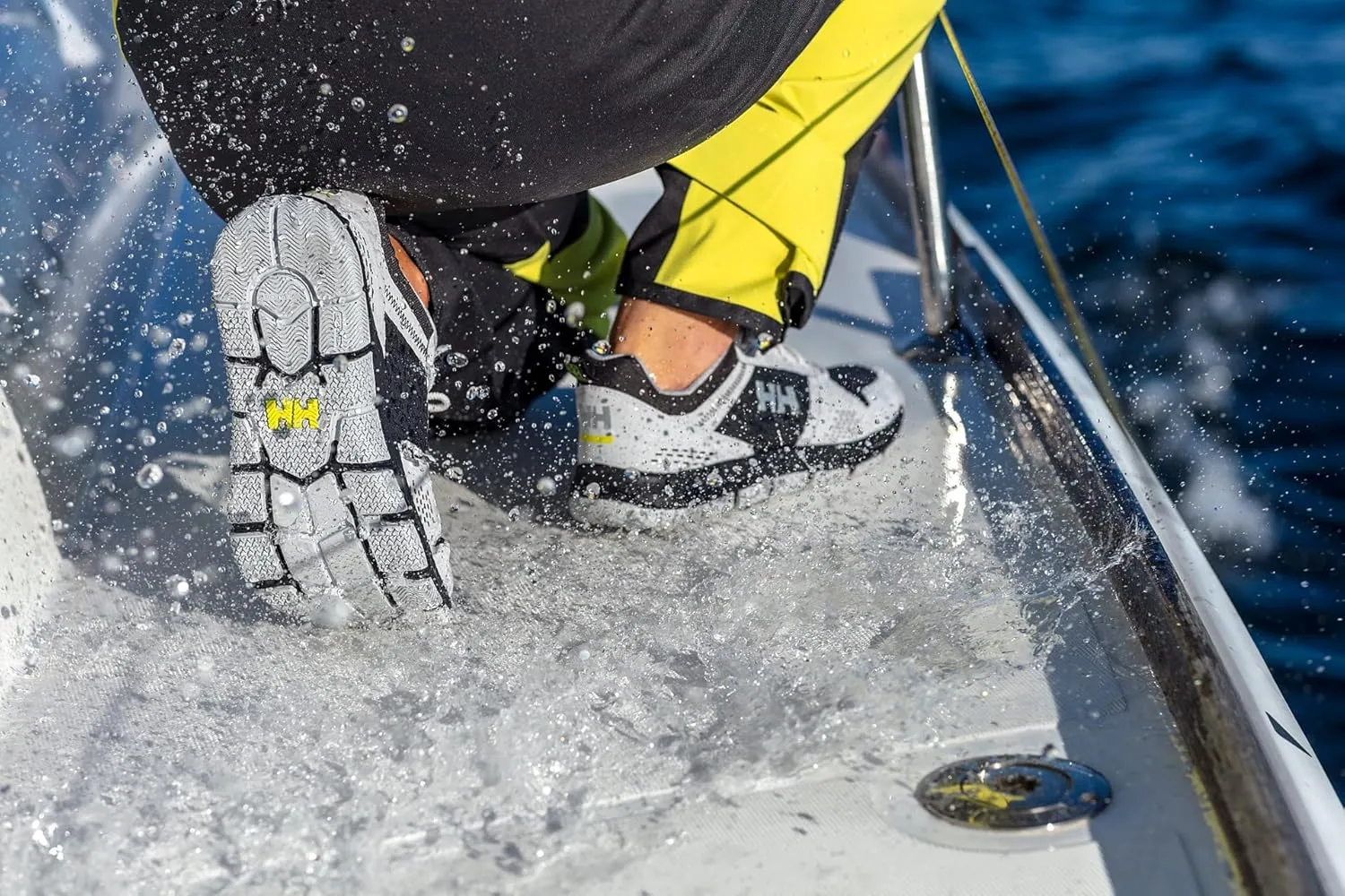 Helly-Hansen Skagen F-1 Sailing Sneakers for Men Featuring Open-Mesh Construction, EVA Insoles, and Multi-Zone Traction Grip Outsoles