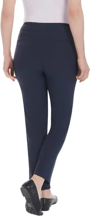 Hilary Radley Ladies' Pull-On Ankle Pants (as1, Alpha, s, Regular, Regular) Navy Blue