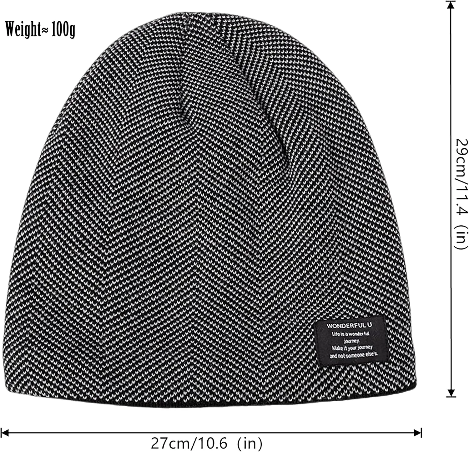 HiRui Winter Beanie Hats for Men Women Knit Fleece Lined Warm Slouchy Skull Cap