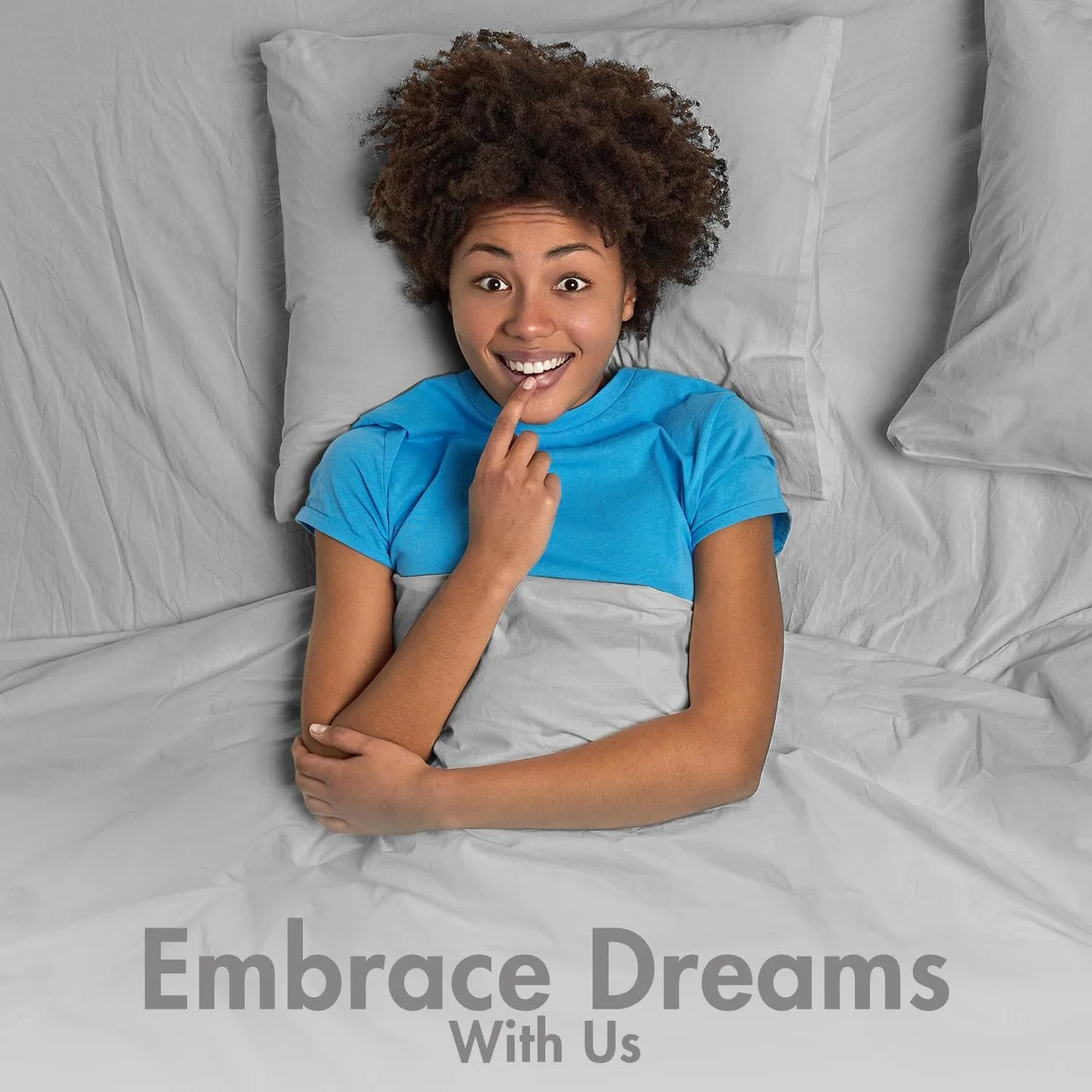 Homes Perception - 4 Piece Jersey Bed Sheets - King Size - Breathable & Soft Cotton Jersey Sheets - Includes Flat Sheet, Fitted Bed Sheet & 2 Pillowcases, Light Gray
