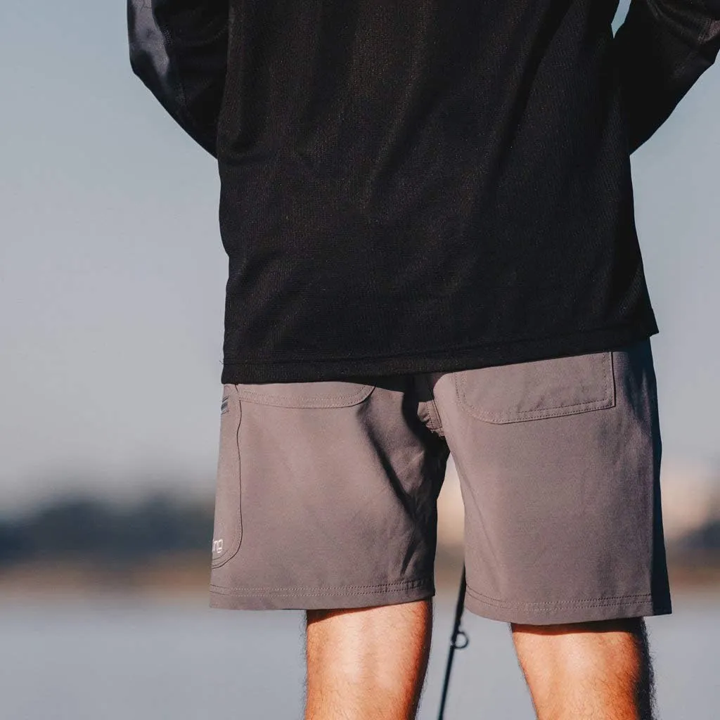 HUK Men's Next Level 7" Quick-Drying Performance Fishing Shorts with UPF 30  Sun Protection