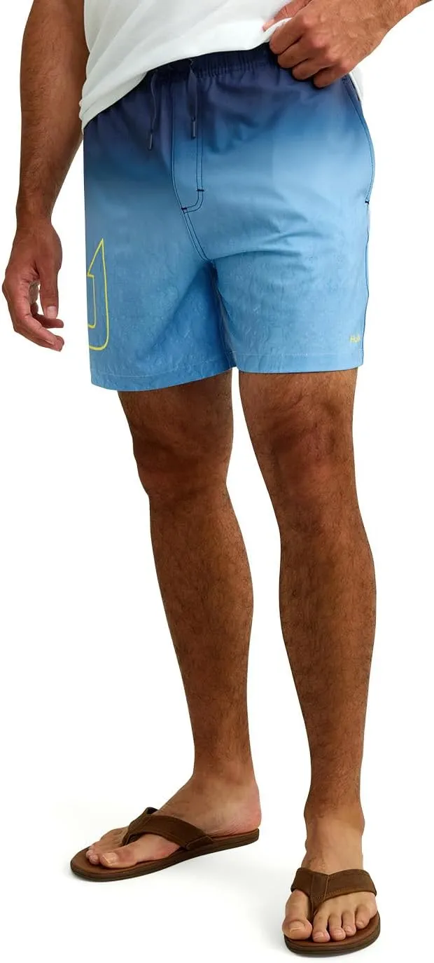 HUK Men's Pursuit Volley Pattern, Quick-Dry Shorts