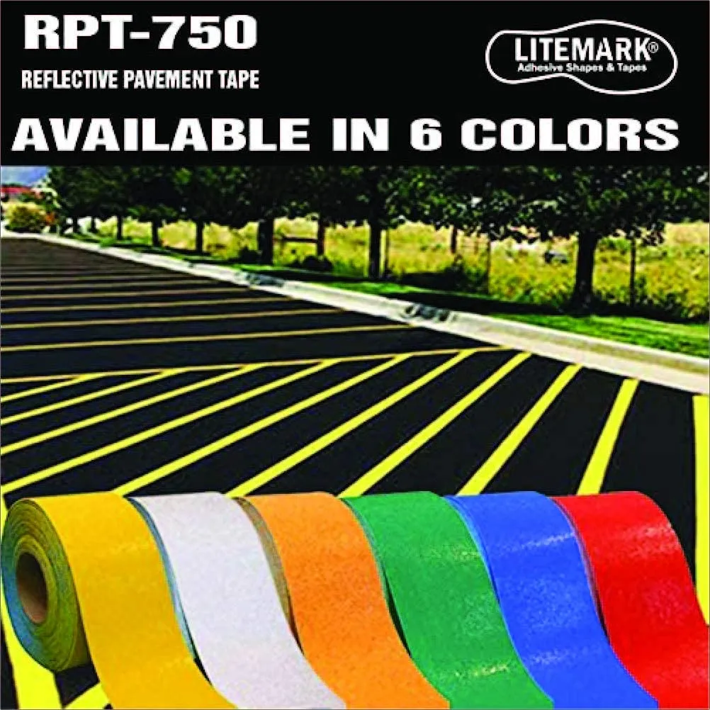 ifloortape DuraMark RPT-750 Yellow Reflective Pavement Marking Tape – Bast Certified Slip Resistant Premium Durability Outdoor Heavy-Duty Rubber Base (12 Inches x 108 Feet per Roll)
