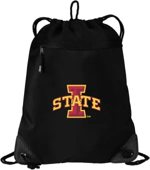 Iowa State University Drawstring Bag ISU Logo Cinch Pack Backpack MESH & MICROFIBER