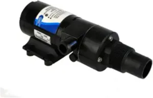 Jabsco 12V DC Macerator Pump for RVs/Boats - Efficient 43 L/min Waste Transfer for Black Water Tanks Up to 200 Gallons - Compact Design, 4-Blade Chopper, Self-Priming, Dry-Run Protection