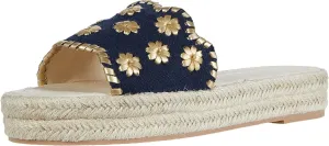 Jack Rogers Women's Palmer Slide Espadrille, Midnight/Gold, 8