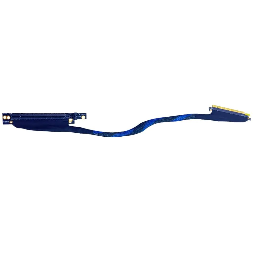 JMT PCIE 4.0 X16 Extension Cable 270 Degree 32GBS GEN4 Braided Mesh Harness Riser for AI Server Graphics Card Bendable GPU Adapter 16AD4 (50cm)