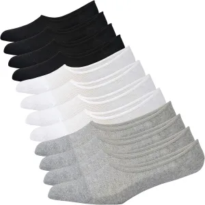 JORMATT Genuine Mens No Show Socks, Loafer Sneakers Low Cut Cotton Socks With Non Slip Grips