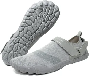 Josaywin Water Shoes for Men Quick Dry Wide Toe Aqua Shoes Adjustable Barefoot Sock for Swim Beach River Pool Surf
