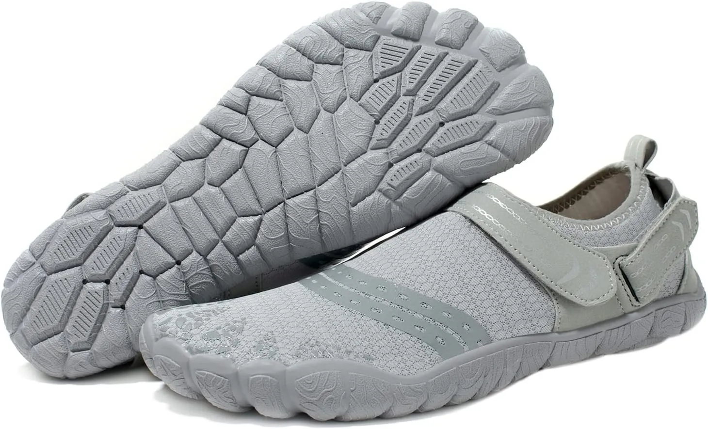 Josaywin Water Shoes for Men Quick Dry Wide Toe Aqua Shoes Adjustable Barefoot Sock for Swim Beach River Pool Surf